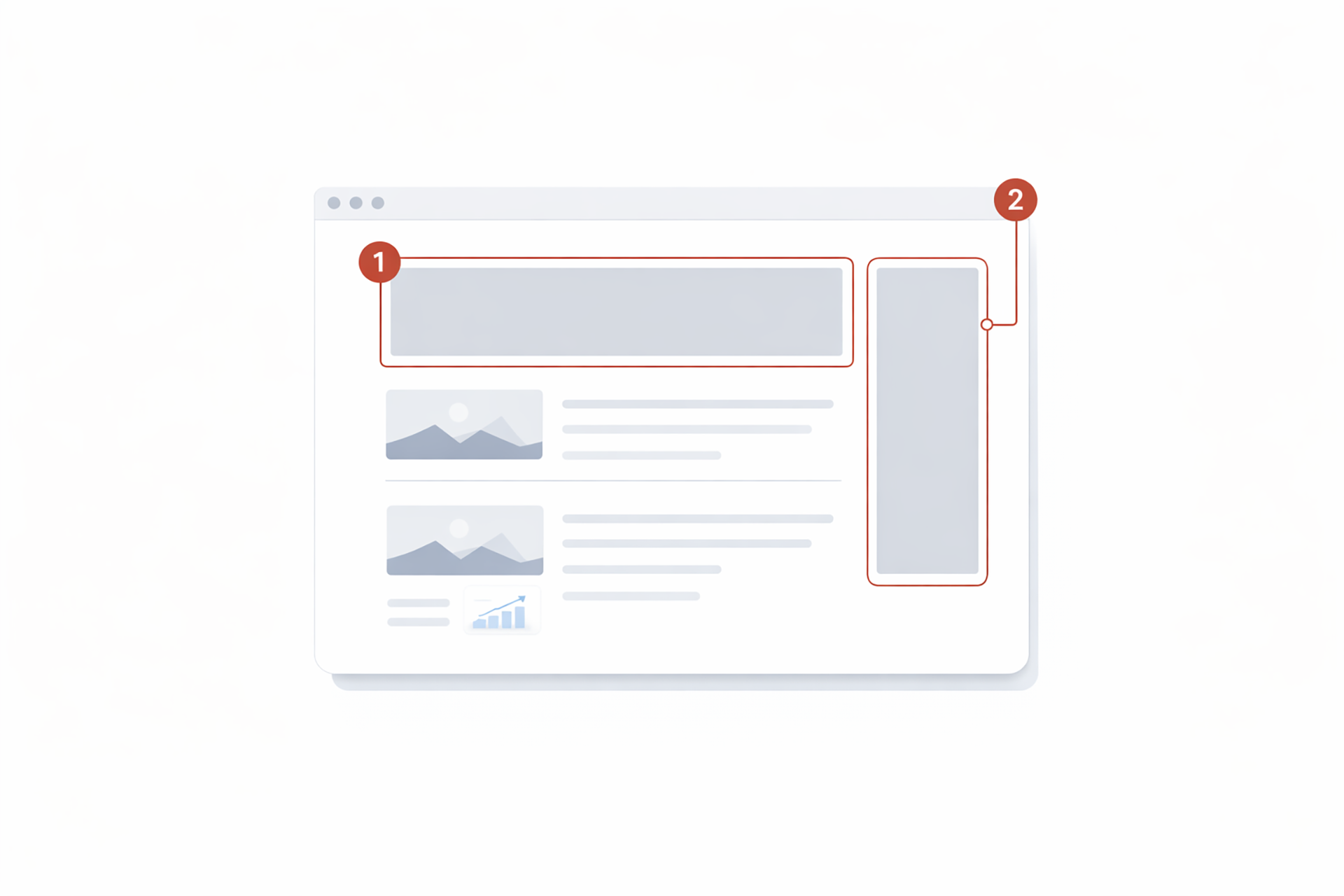 Website ad placement wireframe